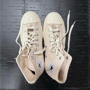 Converse Cream High-Top Sneakers Classic Design